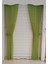 Tül Fon Perde Yeşil Renk 1/3 Sık Pileli Dikim 1