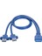 Usb3.0 Ön Panel Kablosu 19 Pin - Çift A Konnektörü Usb3.0 Kablo Dıy Muhafazası Vidalarla - Mavi (0,5 M/1,64 Ft) (Yurt Dışından) 1