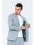 Erkek Slim Fit Cepli Düğmeli Bürümcük Kumaş Klasik Ceket 3
