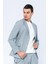 Erkek Slim Fit Cepli Düğmeli Bürümcük Kumaş Klasik Ceket 5