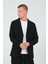 Erkek Slim Fit Cepli Düğmeli Bürümcük Kumaş Klasik Ceket 4