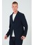 Erkek Slim Fit Cepli Düğmeli Bürümcük Kumaş Klasik Ceket 2