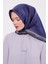 Indigo Leopar Desen Twill Ipek Eşarp 1