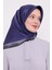 Indigo Leopar Desen Twill Ipek Eşarp 2