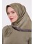Yeşil Leopar Desen Twill Ipek Eşarp 3