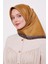 Gold Şerit Leopar Desen Twill İpek Eşarp 4