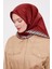 Bordo Ekose Kenar Twill Ipek Eşarp 1