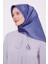 Indigo Çizgili Twill Ipek Eşarp 2