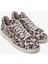 Dobby Leopar Desenli Hakiki Deri Kadın Sneakers 4