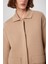 Bej Gömlek Yaka Cep Detaylı Kadın Ceket 4