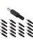 20 Adet Siyah 2.5mm x 5.5mm Dc Güç Erkek Fiş Jak Adaptörü (Yurt Dışından) 1