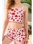 Kadın Kalp Desenli Atlet Şort Pijama Takımı Beyaz - 25Y 10041 8