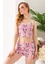 Kadın Panda Desenli Atlet Şort Pijama Takımı Pembe - 25Y 10041 7