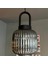Bag Füme Cam Tekli Avize Eskitme Kilit Başlık Retro Sarkıt Lamba Restoran Salon Aydınlatma 2
