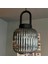Bag Füme Cam Tekli Avize Eskitme Kilit Başlık Retro Sarkıt Lamba Restoran Salon Aydınlatma 4