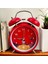 Astronot Tasarımlı Metal Kırmızı Masa Üstü Alarmlı Çalar Saat 4