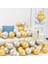 30 Adet Balon Metalik Renkler Beyaz - Gold - Gümüş 3 Farklı Renk 1