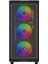 A601B 600W 80+ Temperli Camlı 4*12CM Rainbow Fanlı Mesh Mid-T Atx Gaming Siyah Kasa 2