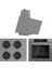 Flowart Lumora Plus Gri 3'lü Ankastre Set ( QBL63CPR-CS208-D079 ) 1