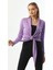 Lila Bağlamalı Kadın Hırka 1