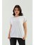 Beyaz Omuz Örgülü Kadın Tişört 3
