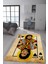 Kaymaz Taban Makinada Yıkanabilir Dijital Baskı Retro Desenli Çocuk Genç Odası Halısı Dot Taban Halı RTR06 2