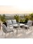 Capri Swing Pisa Ikili Rattan Bahçe Balkon Oturma Grubu Beyaz 752 3