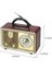 Meier M-110BT Bakır Renk Nostaljik Radyo Ahşap Görünümlü Bluetooth Hoparlör Fm Sd Kart USB Girişi 2