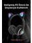 Siyah Bluetooth 5.0 Mikrofonlu Kablosuz Kulaklık Yüksek Ses Akıllı LED Işıklı Kedi Patili Rgb 5