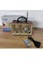 Meier M-110BT Gold Renk Nostaljik Radyo Ahşap Görünümlü Bluetooth Hoparlör Fm Sd Kart USB Girişi 3
