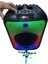 Mikrofonlu Bluetooth Hoparlör LED Işıklı Taşınabilir Şarjlı Ses Sistemi Tf Kart USB Fm Radyo 1600W 4