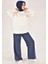 32163 Modal Kumaş Sırtı Nakış Detaylı Tesettür Sweatshirt 1