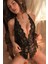 Siyah Dantelli Tek Parça Babydoll 2