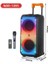 Kablosuz Mikrofonlu Bluetooth Speaker Taşınabilir Tekerlekli Büyük Boy Kablosuz Şarjlı Hoparlör 2