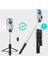 Bluetooth Lu LED Işıklı Selfie Çubuğu Uzaktan Kumandalı Yatay ve Dikey Kullanabilme Özçekim Tripod 5