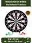 Premium Seri Büyük Boy Dart Seti Kaliteli 17' Iç Dış 44 cm 6 Ok Dart Ahşap Hedef Tahtası 1