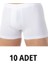 Beyaz Soft Likralı Boxer 10'lu 1
