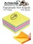 Yapışkanlı Not Kağıdı 4 Renk 450 Sayfa 1 Paket Havai Küp Blok Yapışkanlı Postit 75X75 mm Renkli 1