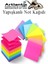 Yapışkanlı Not Kağıdı 3 Renk 450 Sayfa 1 Paket Ebruli Küp Blok Yapışkanlı Postit 75X75 mm Renkli 3