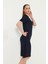 Siyah Penye Kumas Beli Bagcikli Cepli Midi Boy Spor Elbise 6