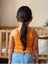 Turuncu Bebek Fitilli Ribana Crop Body 3
