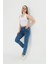 Koyu Mavi Slım Fit Mom Jean 5