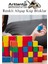 Renkli Ahşap Küp Bloklar 3X3X3 cm 32 Adet Ahşap Renkli Kare Blok Eğitici Geliştirici Oyuncak Küp Matematik Birim Küpleri 3