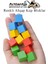 Renkli Ahşap Küp Bloklar 3X3X3 cm 32 Adet Ahşap Renkli Kare Blok Eğitici Geliştirici Oyuncak Küp Matematik Birim Küpleri 5