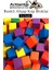 Renkli Ahşap Küp Bloklar 1X1X1CM 500 Adet Ahşap Renkli Kare Blok Eğitici Geliştirici Oyuncak Küp Matematik Birim Küpleri 2