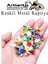 Mavi Raptiye 200 Adet 1 Paket Renkli Pvc Kaplı Başlıklı Raptiye Plastik Yuvarlak Düğmeli Raptiye Pano Okul Ofis Büro 5