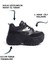Gri Fileli Geliştirilmiş Comfort Taban Bağcıklı Günlük Kadın Sneaker Spor Ayakkabı 2