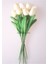Yapay 8 Li Islak Lale Buketi Kırık Beyaz - Aynı Gün Kargo 1