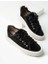 Aria 2410 Kadın Taşlı Kot Sneaker Ayakkabı Siyah 2