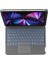 iPad Air 11 2025 M3 Kılıf Wiwu Combo LED Işıklı Magnetik Standlı Klavyeli Gri 5